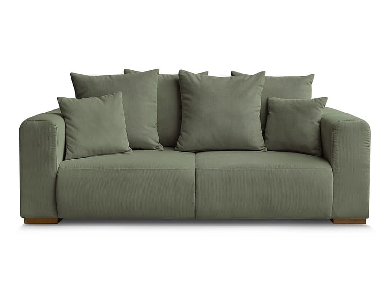 2er Sofa BOBOCHIC SIDONIE Cord-Stoff grün