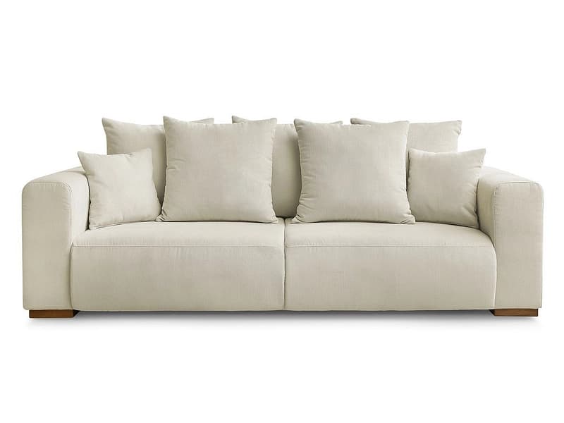 3er Sofa BOBOCHIC SIDONIE Cord-Stoff beige