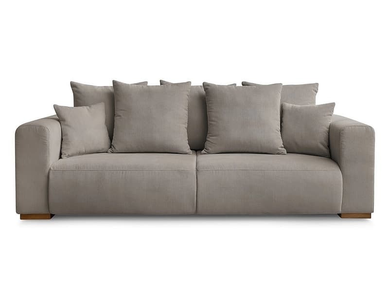 3er Sofa BOBOCHIC SIDONIE Cord-Stoff taupe
