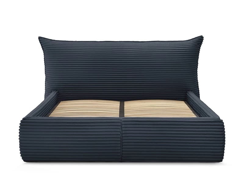 Kastenbett BOBOCHIC JADE 180x200cm cord-stoff dunkelblau