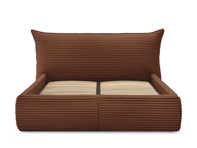 Kastenbett BOBOCHIC JADE 180x200cm cord-stoff orange