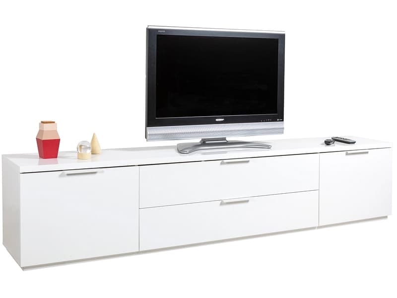 TV-Möbel MUNDI 240cm weiss glänzend