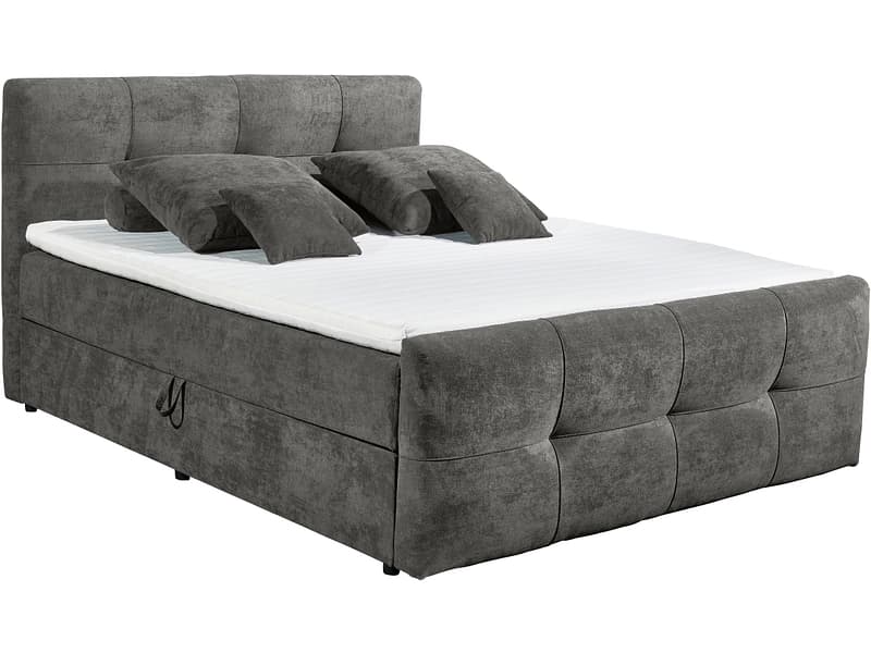 Boxspringbett OTTAWA braun 160x200cm halbfest