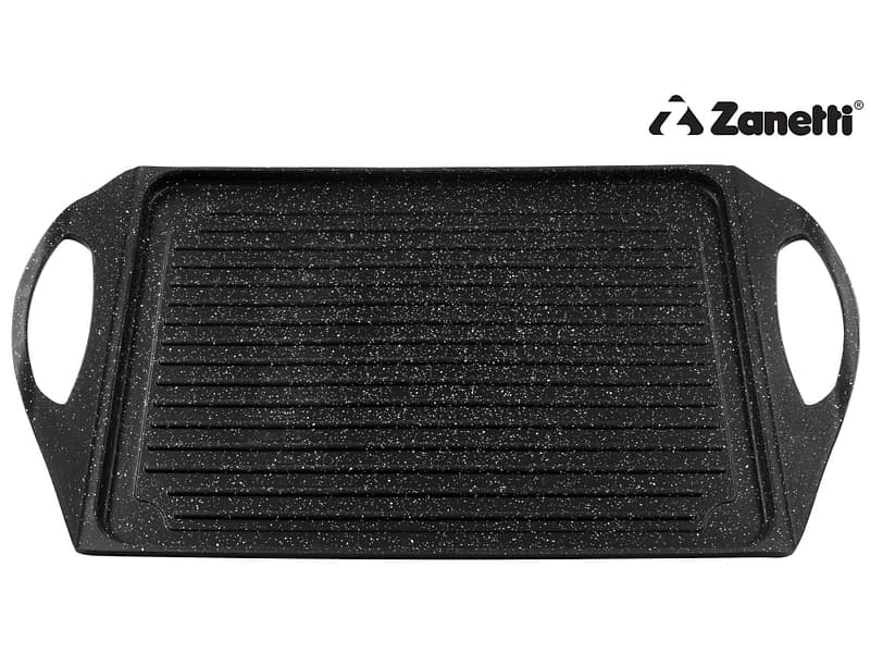 ZANETTI Grillplatte GRILL aluminium schwarz