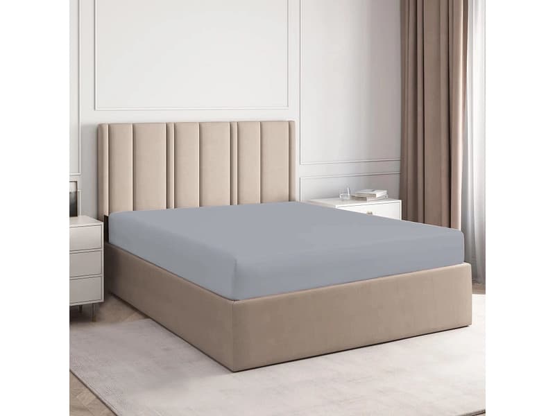 Fixleintuch DH PERCALE 90x200cm hellgrau
