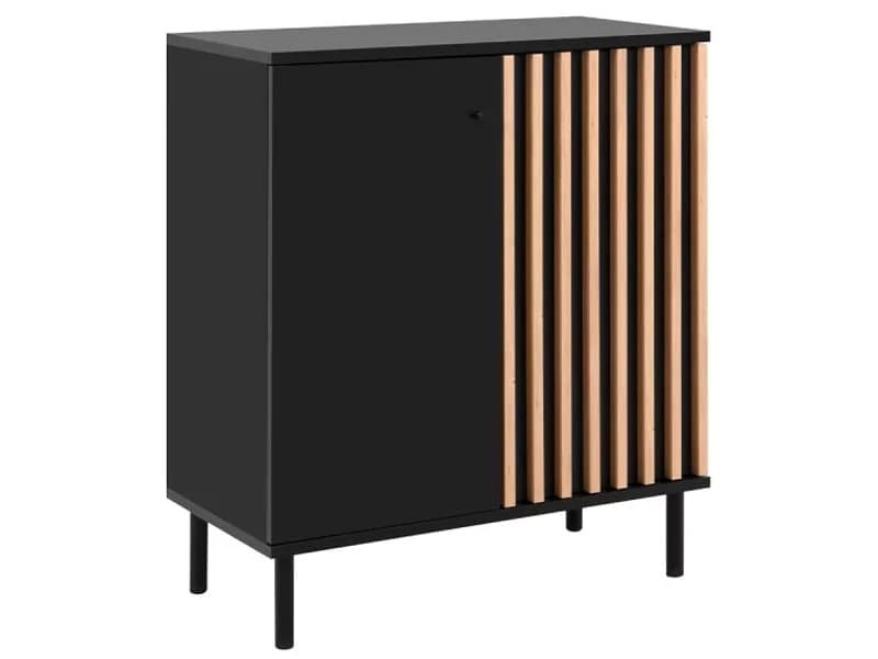 Kommode MEDAN 2 Türen 40x80x91cm schwarz melamin