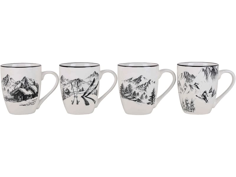 Set Kaffeebecher MOUNTAIN 1 10cl porzellan weiss 4-teilig