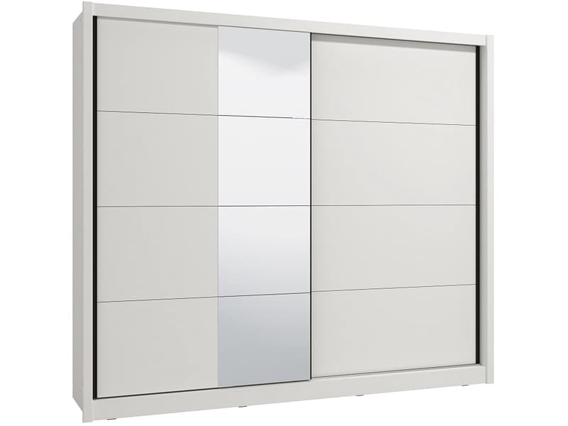 Schwebetürenschrank NANAIMO weiss 2 Türen