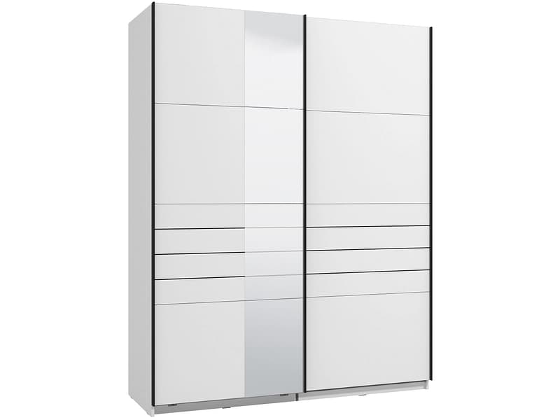 Schwebetürenschrank JASPER weiss 2 Türen