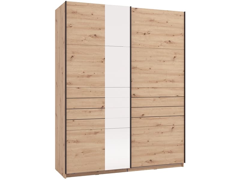 Schwebetürenschrank JASPER artisan eiche 2 Türen