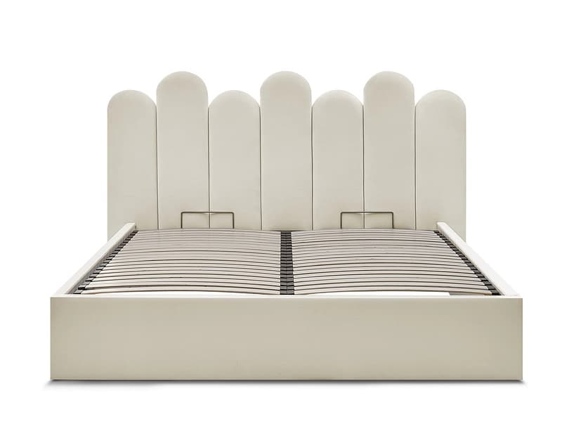 Kastenbett BOBOCHIC BADJA 160x200cm stoff beige