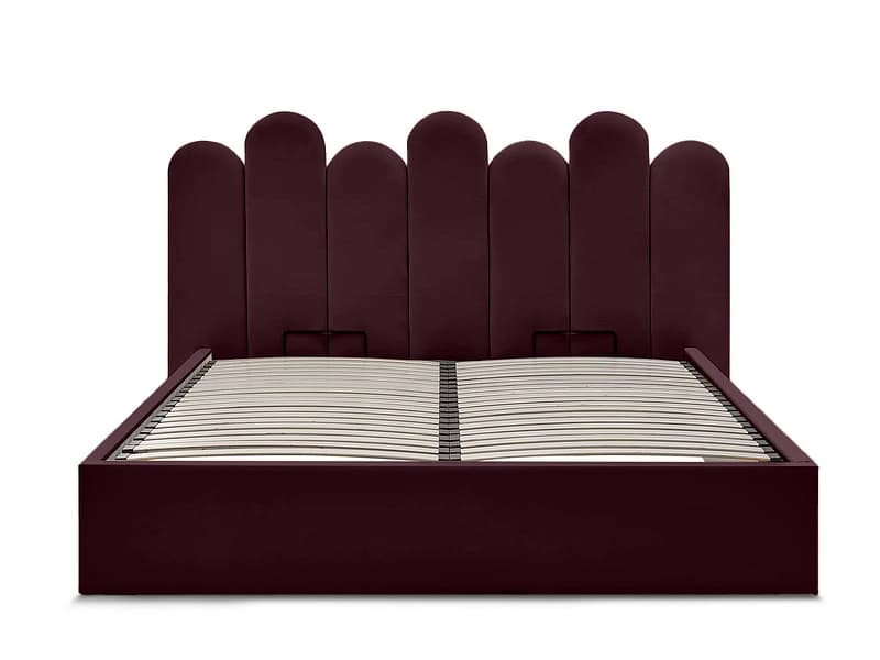 Kastenbett BOBOCHIC BADJA 160x200cm stoff rot