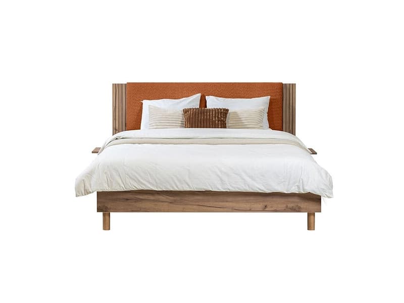 Bett BOBOCHIC LIOR 160x200cm stoff orange
