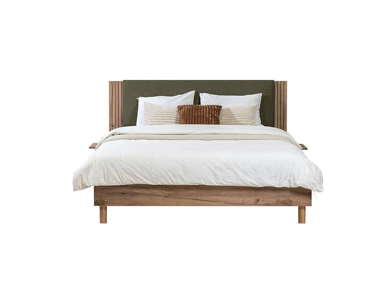 Bett BOBOCHIC LIOR 160x200cm stoff grün