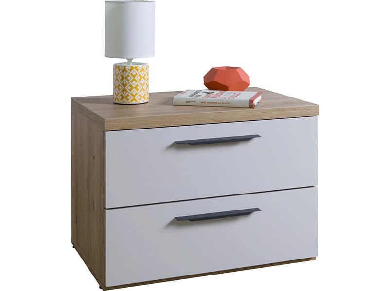 Nachttisch FAMOSA 2 Schubladen 60x40x45cm artisan eiche melamin