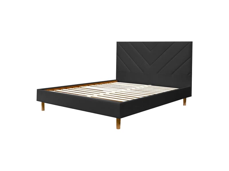 Bett BOBOCHIC ROMANE 180x200cm samt dunkelgrau