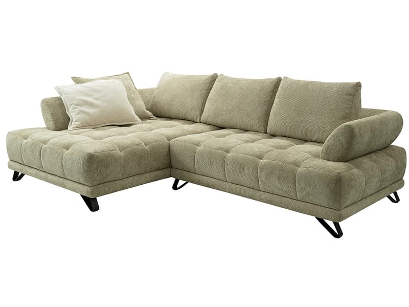 Ecksofa VINCI Polyester hellgrün