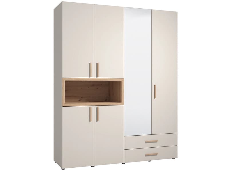 Drehtürenschrank CRUSH kaschmir 6 Türen