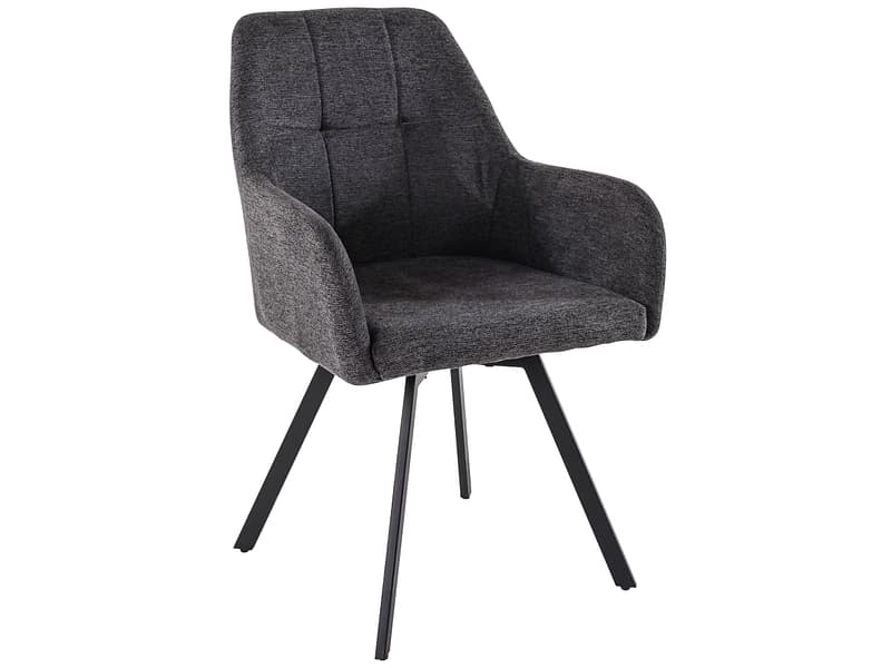 Stuhl BREGO II Stoff grau drehsitz