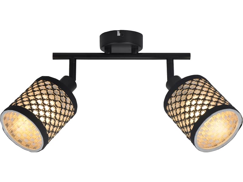 2 Spots DIEGO 27cm 25W schwarz