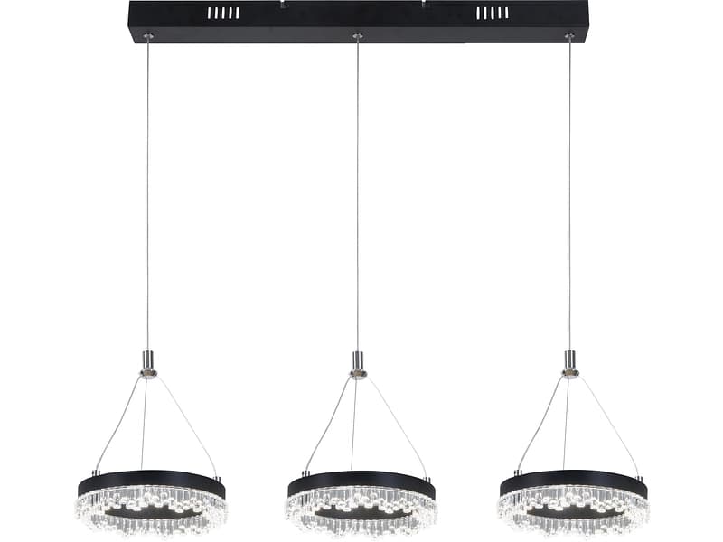 Hängelampe AMADEO LED 20x120cm schwarz