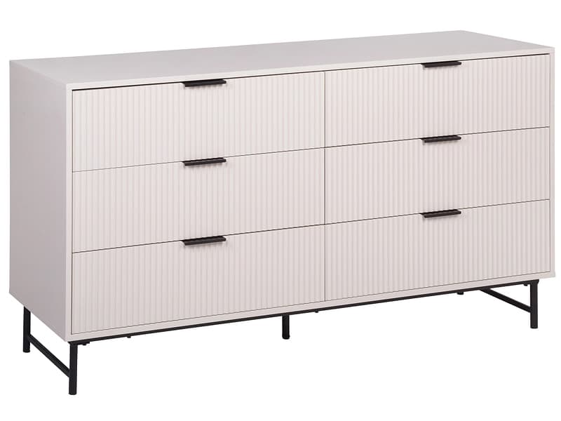 Kommode ONARIA 6 Schubladen 40x150x80cm grau