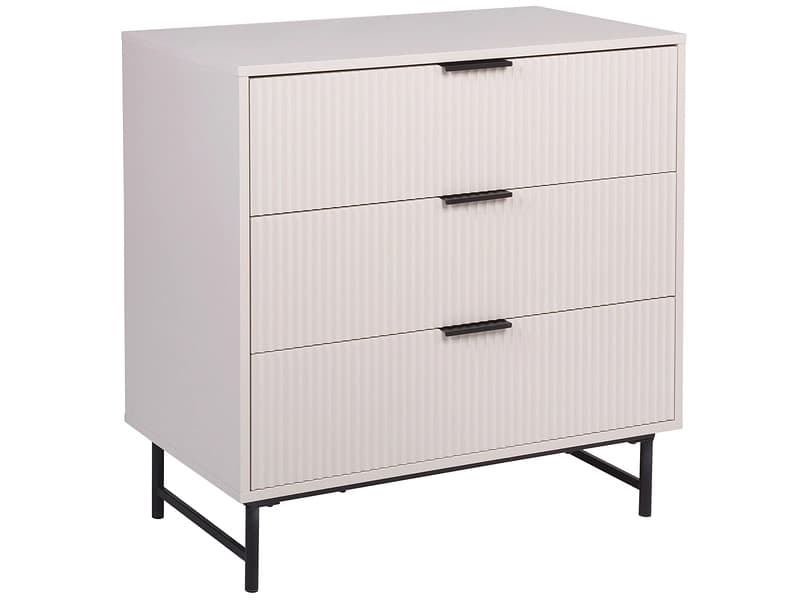 Kommode ONARIA 3 Schubladen 40x80x80cm grau