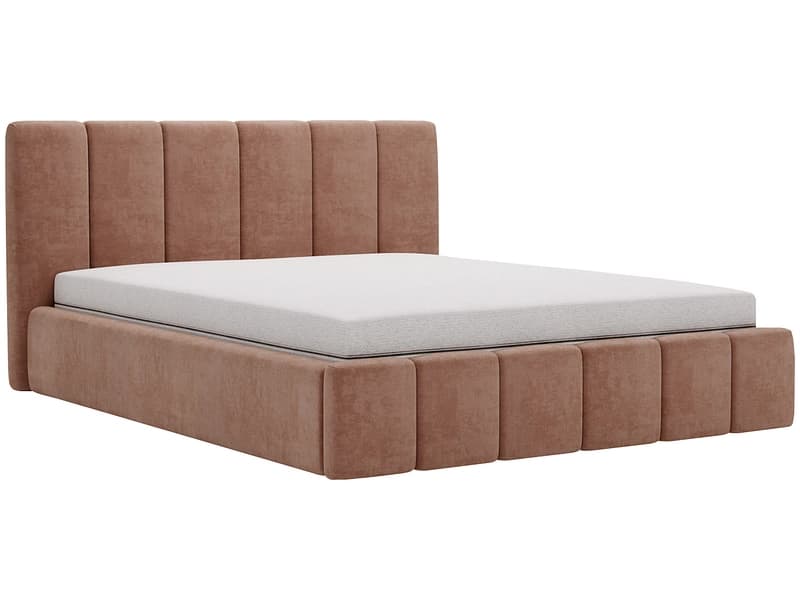 Bett CHIARA 140x200cm samt rosa