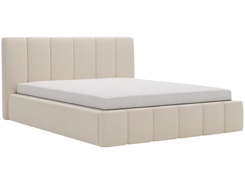 Bett CHIARA 140x200cm boucle-stoff beige