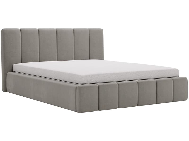 Bett CHIARA 160x200cm samt hellgrau
