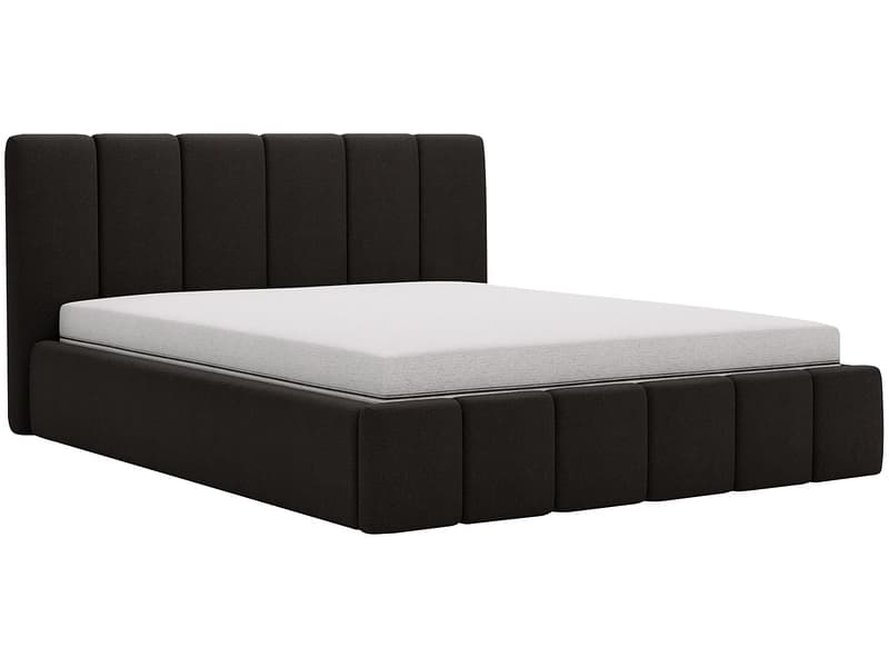 Bett CHIARA 180x200cm boucle-stoff anthrazit