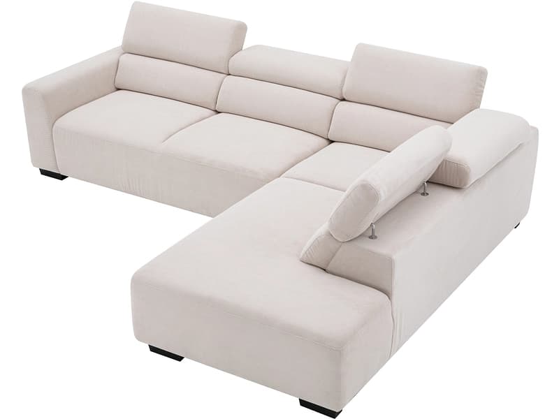 Ecksofa TORONTO Stoff beige