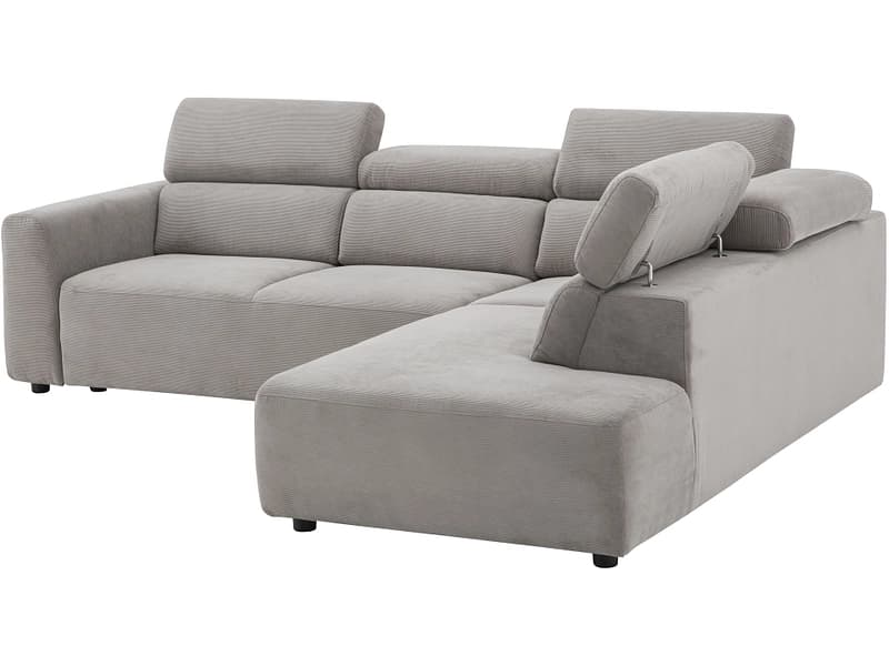 Ecksofa TORONTO Stoff grau