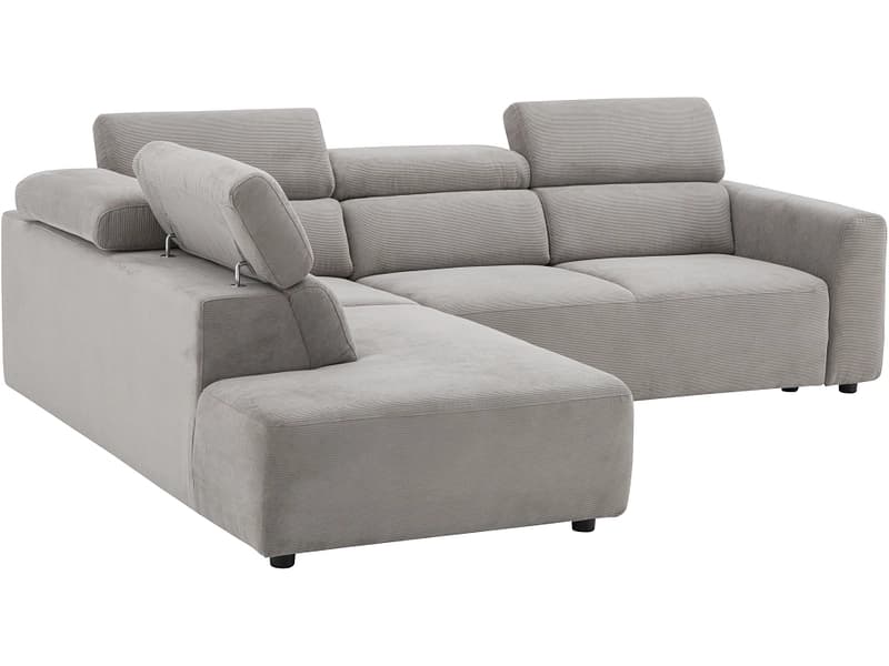 Ecksofa TORONTO Stoff grau
