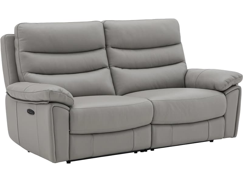3er Sofa ROMA Echtleder taupe