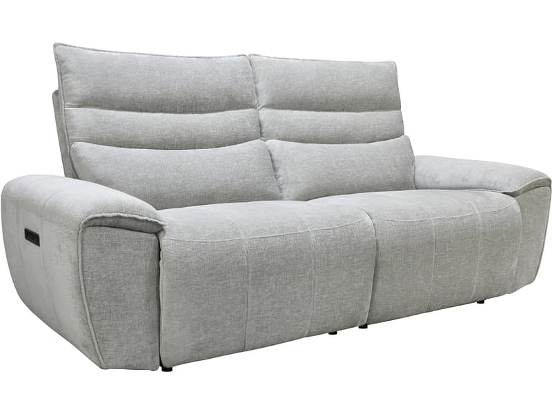 3er Sofa COME Stoff hellgrau