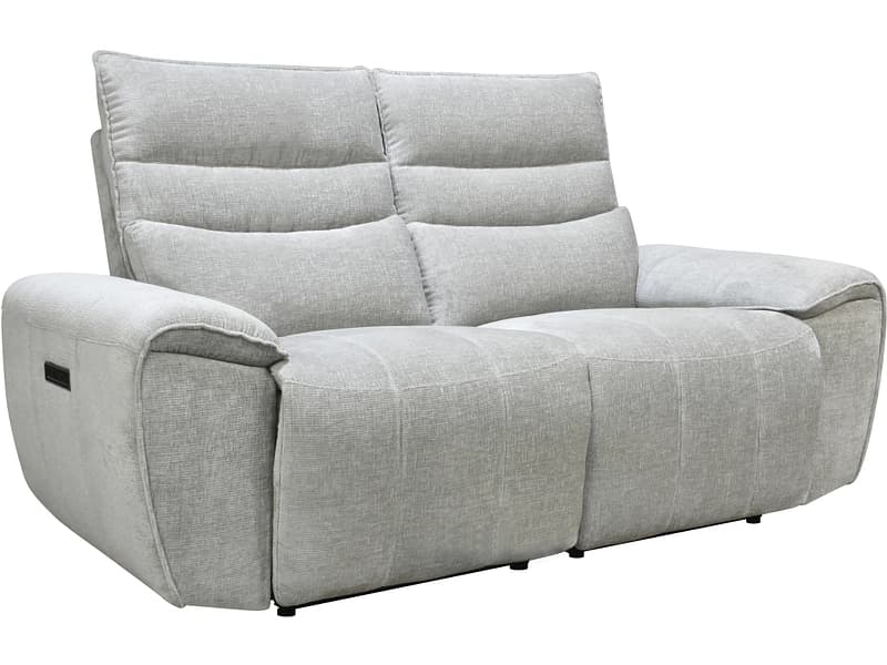2er Sofa COME Stoff hellgrau