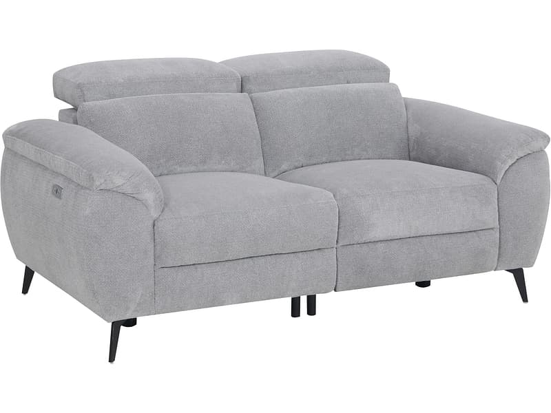 2er Sofa CARMELO Stoff grau