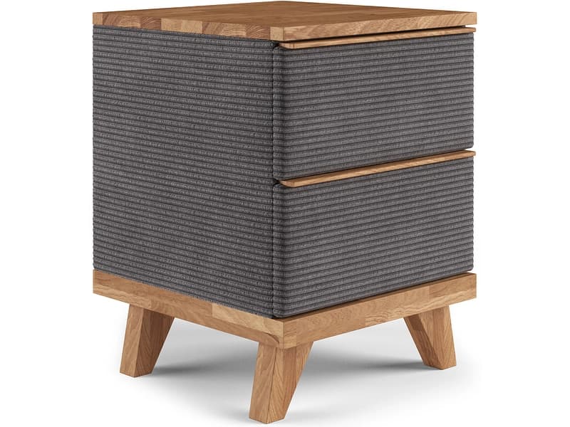 Nachttisch SWISS HOME STYLE ONYX 43x45x57cm anthrazit massives holz