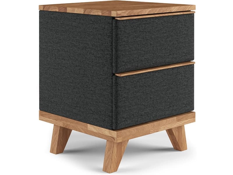 Nachttisch SWISS HOME STYLE ONYX 43x45x57cm schwarz massives holz