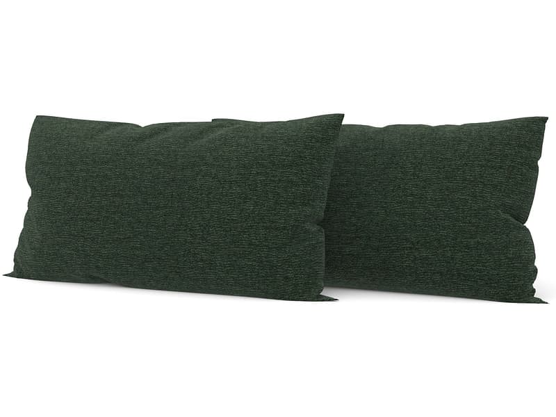 SWISS HOME STYLE Set 2 Kissen AGATA 50x70cm dunkelgrün