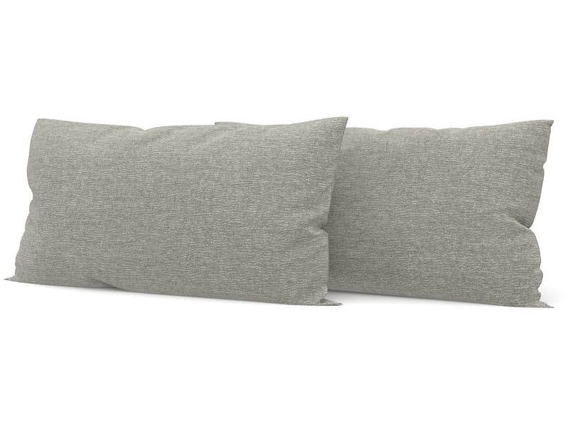 SWISS HOME STYLE Set 2 Kissen AGATA 50x70cm hellgrau