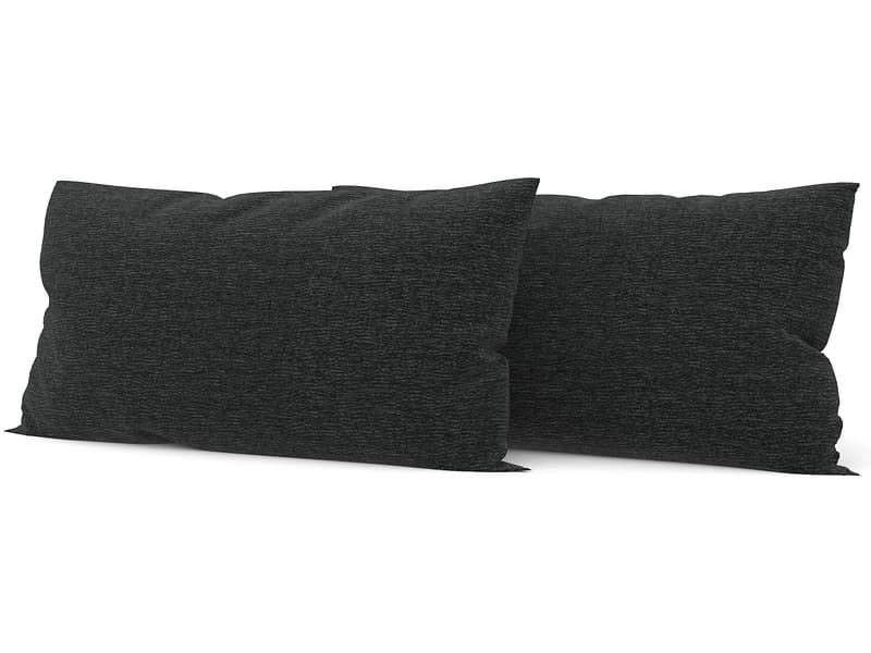 SWISS HOME STYLE Set 2 Kissen AGATA 50x70cm schwarz