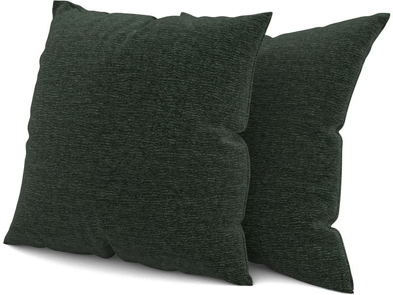 SWISS HOME STYLE Set 2 Kissen AGATA 40x40cm dunkelgrün
