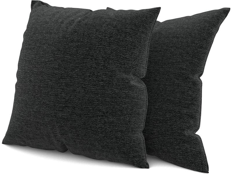 SWISS HOME STYLE Set 2 Kissen AGATA 40x40cm schwarz