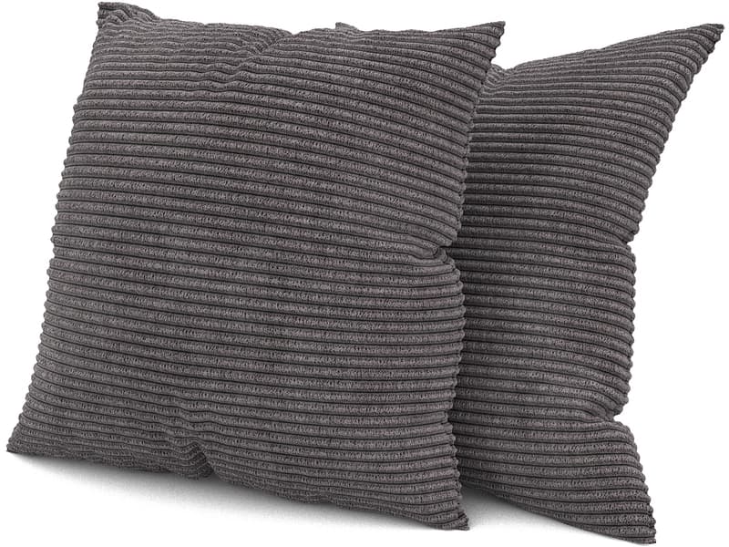 SWISS HOME STYLE Set 2 Kissen AMBER 40x40cm anthrazit