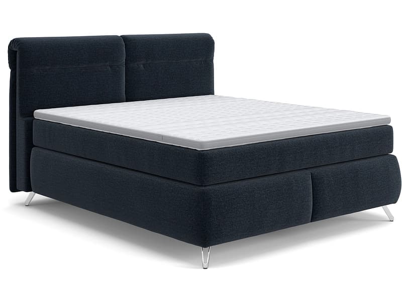 Boxspringbett SWISS HOME STYLE AMBER blau 160x200cm weich
