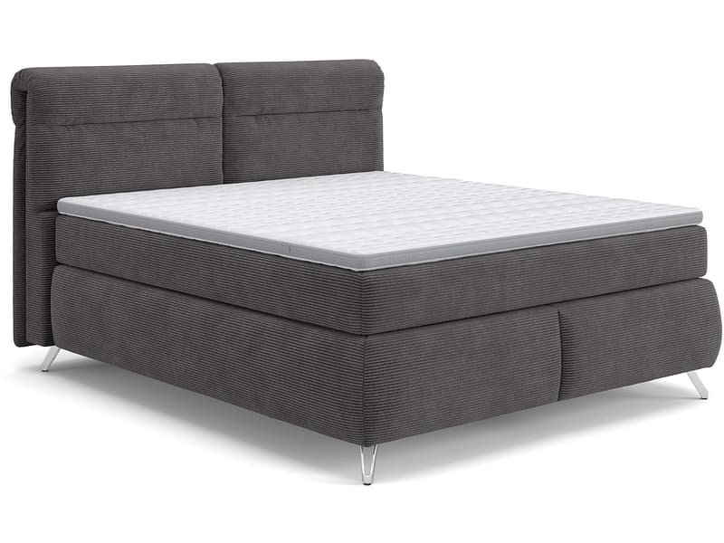 Boxspringbett SWISS HOME STYLE AMBER anthrazit 160x200cm fest