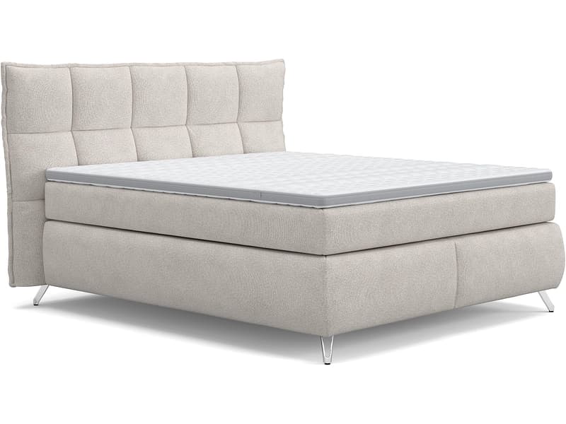 Boxspringbett SWISS HOME STYLE AGATA beige 160x200cm fest