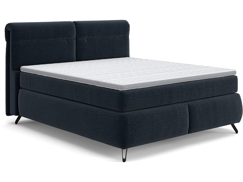 Boxspringbett SWISS HOME STYLE AMBER blau 160x200cm fest